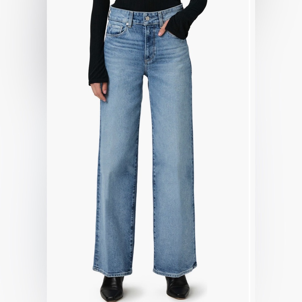 PAIGE Sasha High Waist Wide Leg Jean
